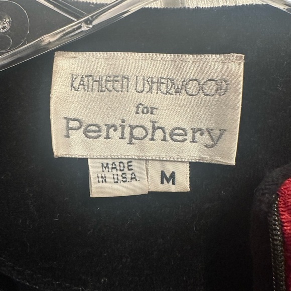 Vintage Kathleen Usherwood for Periphery Velvet Maxi Dress M USA Boho Glam - Picture 9 of 10